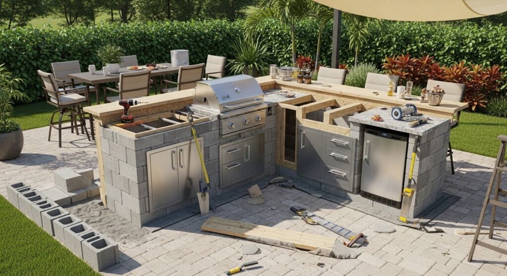 Guide to Building a DIY BBQ Island for Backyard