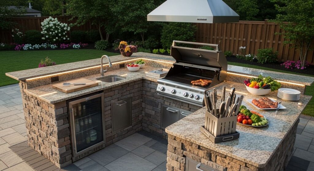 Outdoor Grill Island Installation in Naples, FL