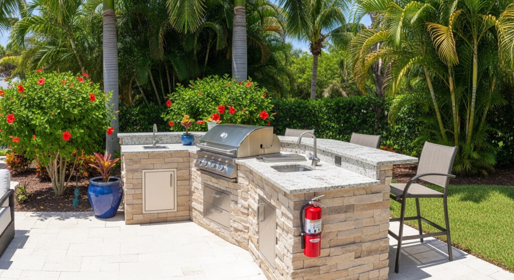 Outdoor Grill Island Installation Safety Tips