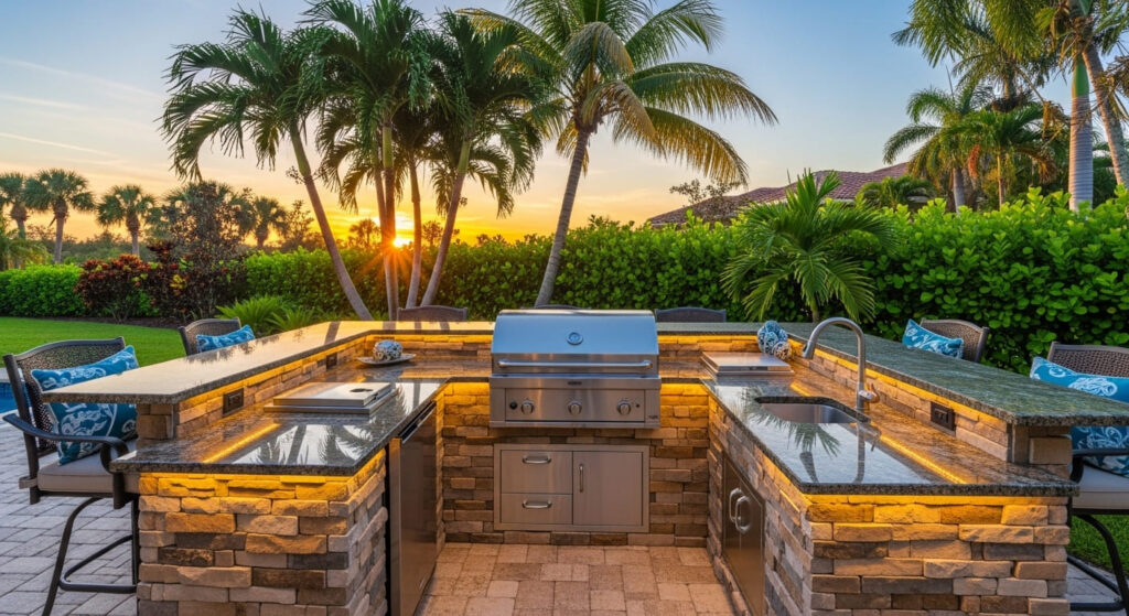 How Much Does Stone BBQ Island Construction Cost in Naples, FL? 1 Stone BBQ Island Construction Cost in Naples