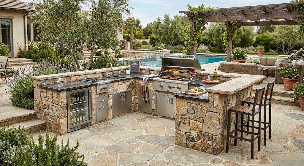 Stone vs Brick BBQ Islands for Backyard Entertainment Spaces in Naples, FL 2 Overview of Stone BBQ Islands